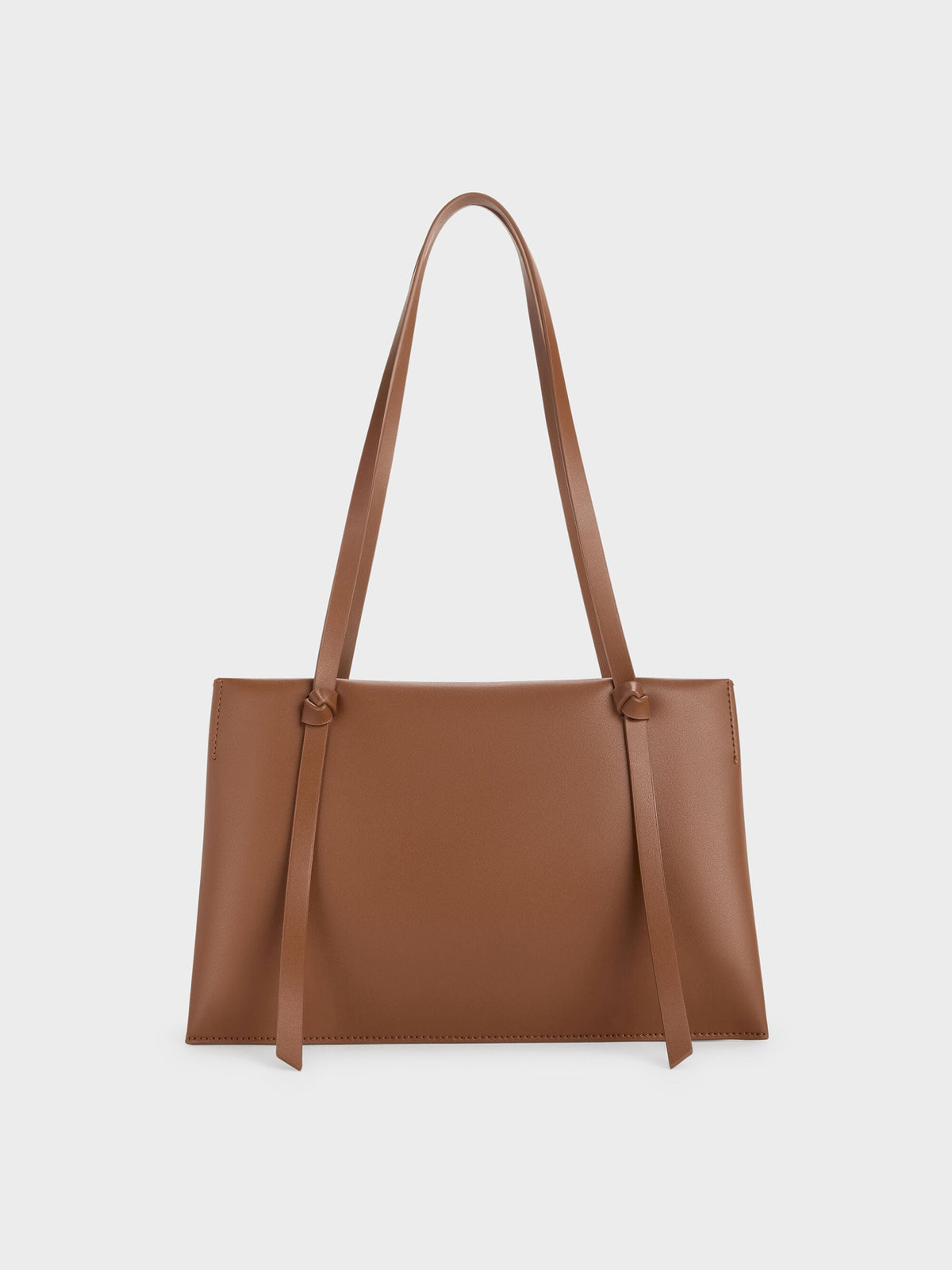 CHARLES & KEITH Essential / Midori Geometric Tote Bag - Chocolate