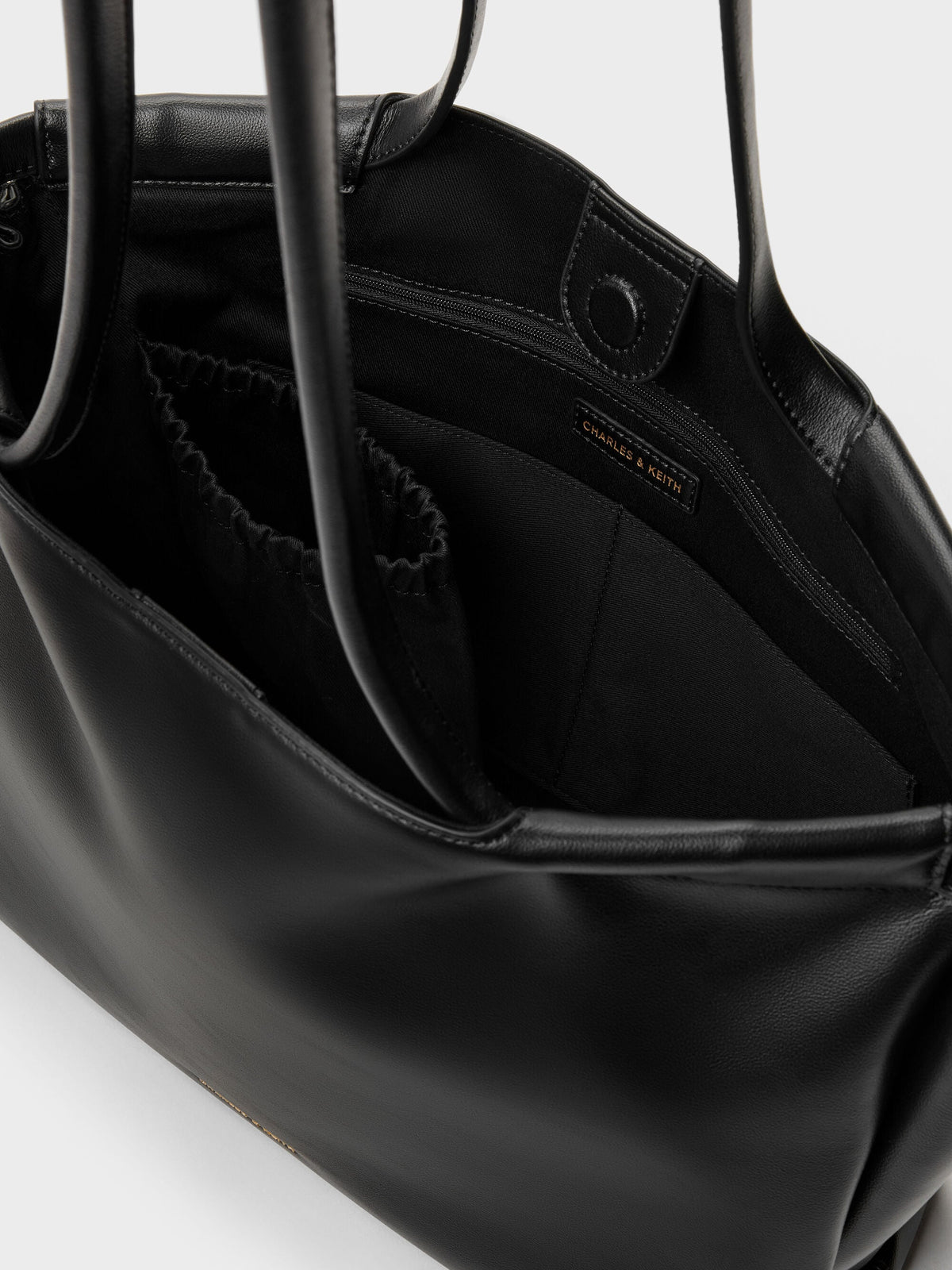 CHARLES & KEITH Sale / XL Zephyr Tassel Tote Bag - Black