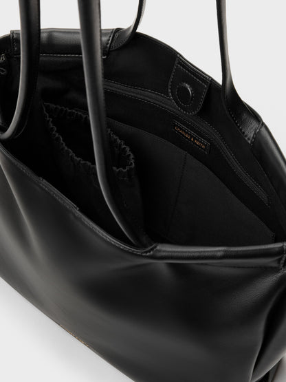 CHARLES & KEITH Sale / XL Zephyr Tassel Tote Bag - Black