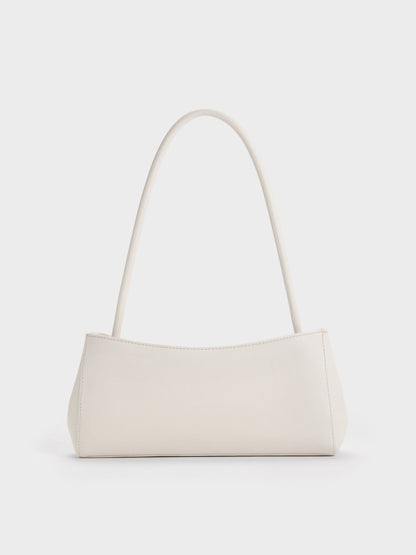 CHARLES & KEITH Recommended / Hazel Bow Panelled Shoulder Bag - Cream