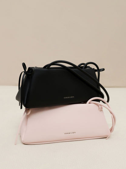 CHARLES & KEITH Great Value / Hazel Bow Shoulder Bag - Noir