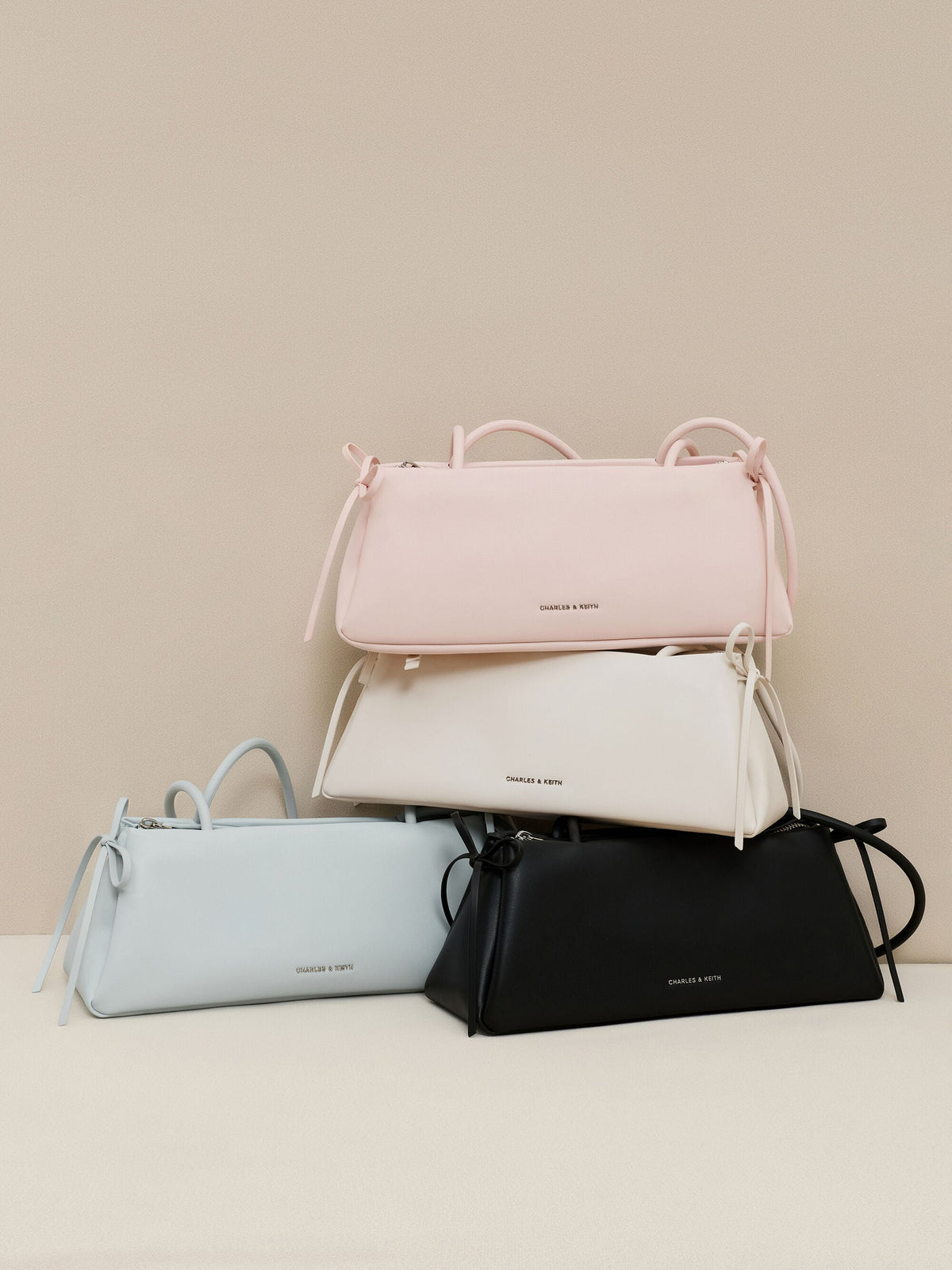 CHARLES & KEITH Great Value / Hazel Bow Shoulder Bag - Noir