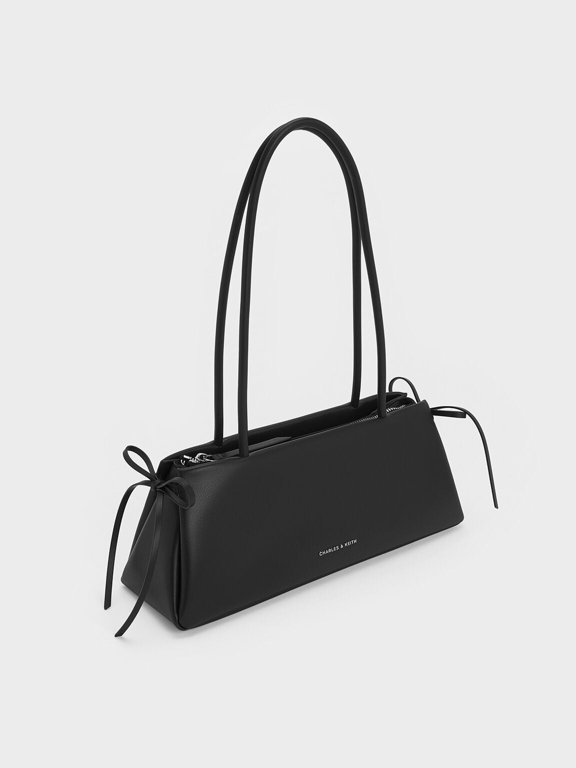 CHARLES & KEITH Great Value / Hazel Bow Shoulder Bag - Noir