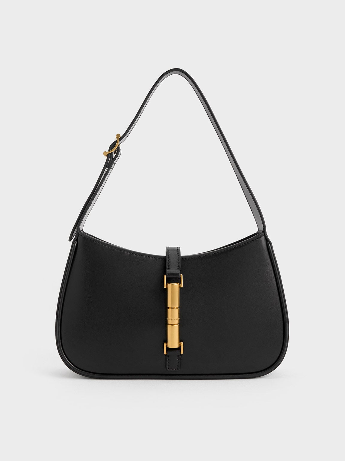 CHARLES & KEITH Best Price / Cesia Metallic-Accent Shoulder Bag - Black