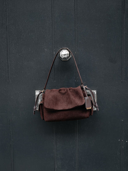 CHARLES & KEITH Signature / Khai Ruched Top Handle Bag - Espresso Brown
