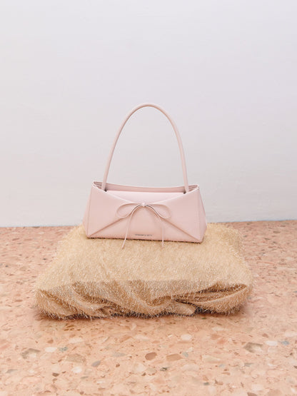 CHARLES & KEITH Great Value / Hazel Bow Panelled Shoulder Bag - Soft Pink