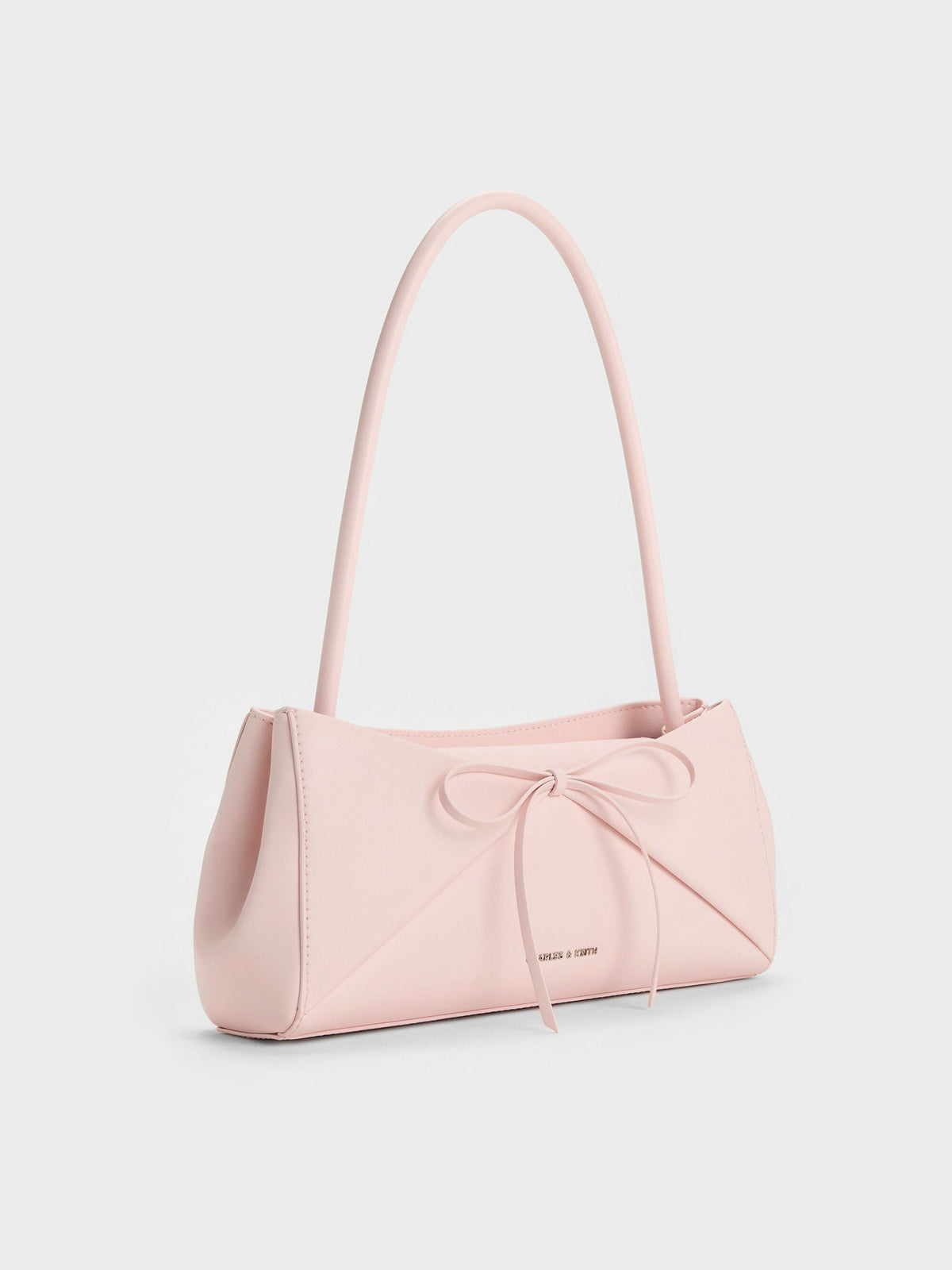 CHARLES & KEITH Great Value / Hazel Bow Panelled Shoulder Bag - Soft Pink