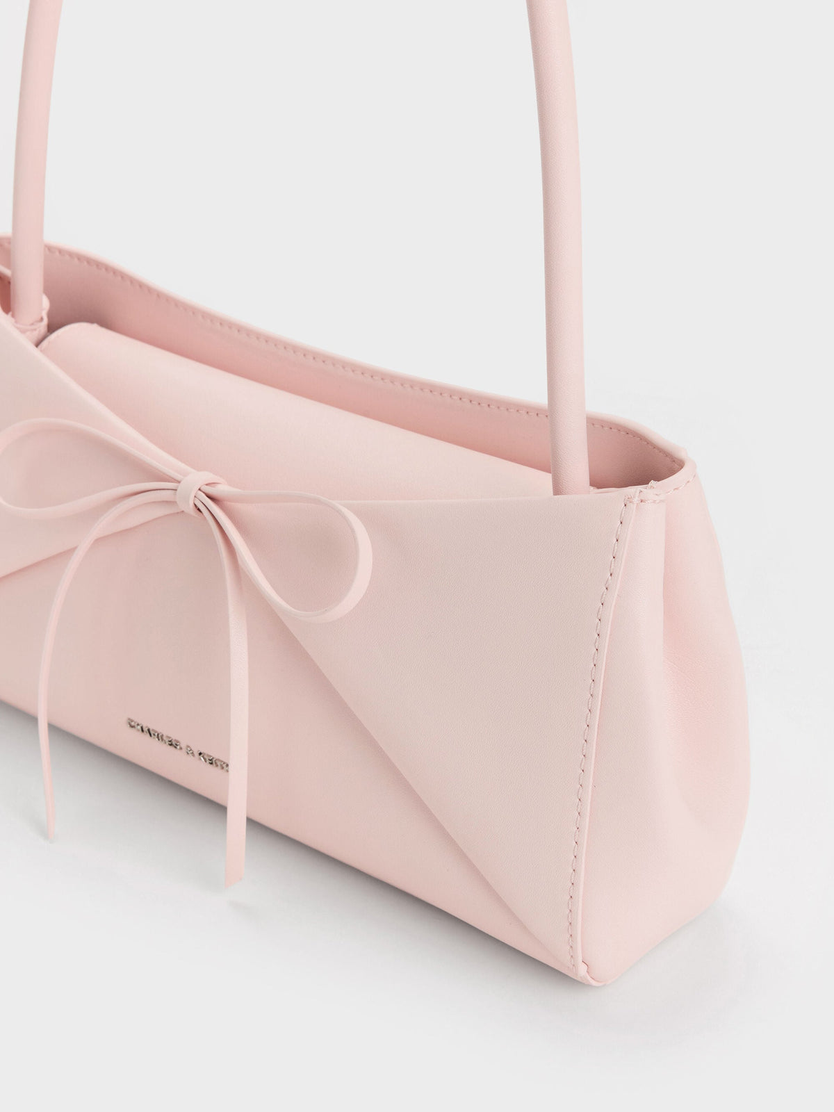 CHARLES & KEITH Great Value / Hazel Bow Panelled Shoulder Bag - Soft Pink