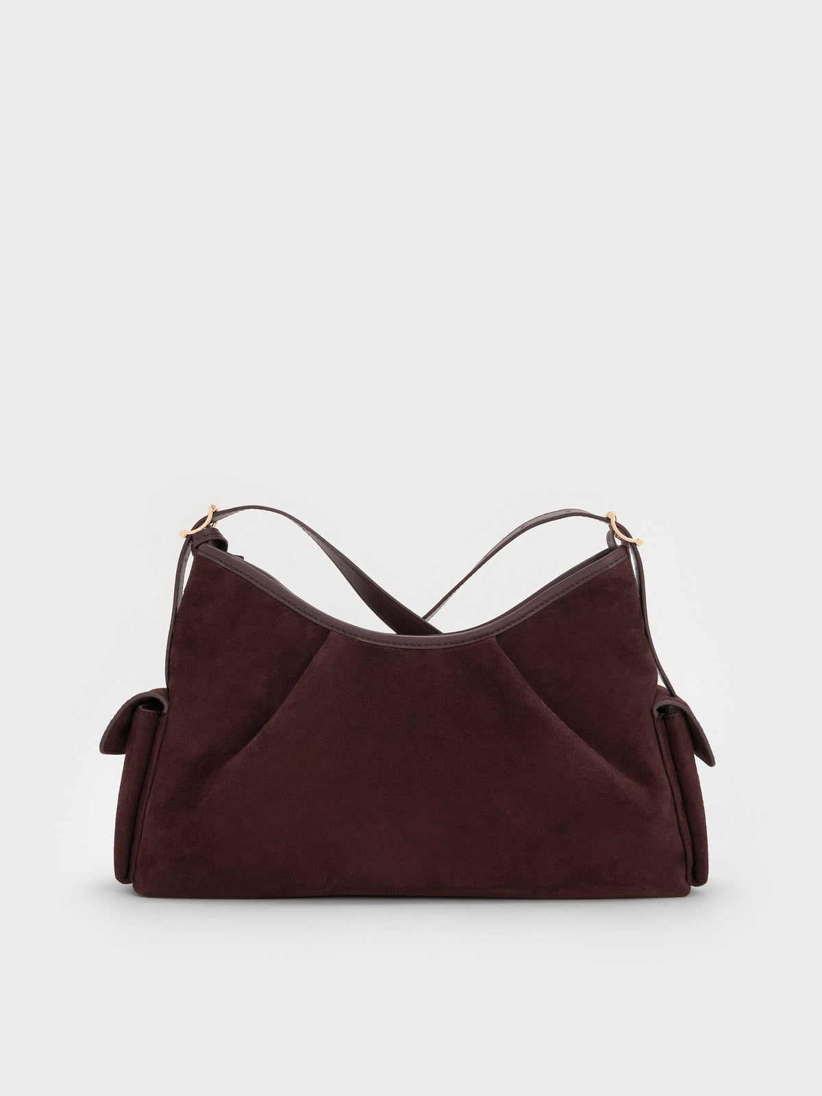 CHARLES & KEITH New / Khai Side-Pocket Shoulder Bag - Espresso Brown