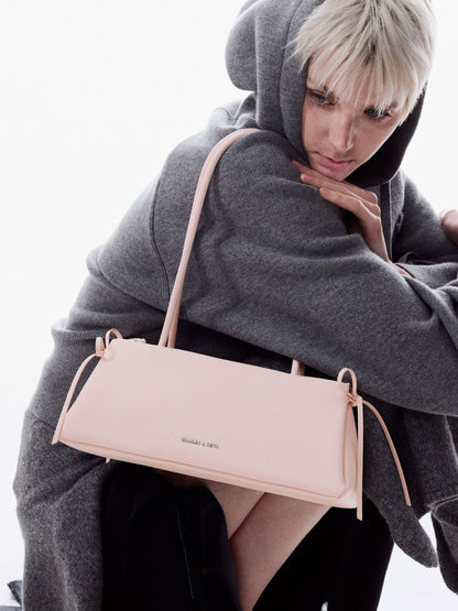 CHARLES & KEITH Premium / Hazel Bow Shoulder Bag - Soft Pink