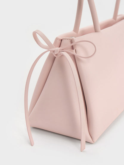 CHARLES & KEITH Premium / Hazel Bow Shoulder Bag - Soft Pink