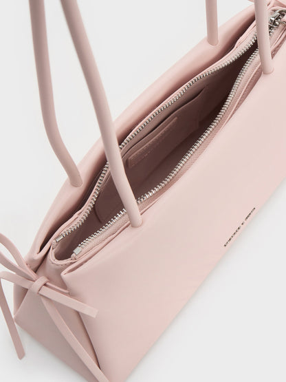 CHARLES & KEITH Premium / Hazel Bow Shoulder Bag - Soft Pink