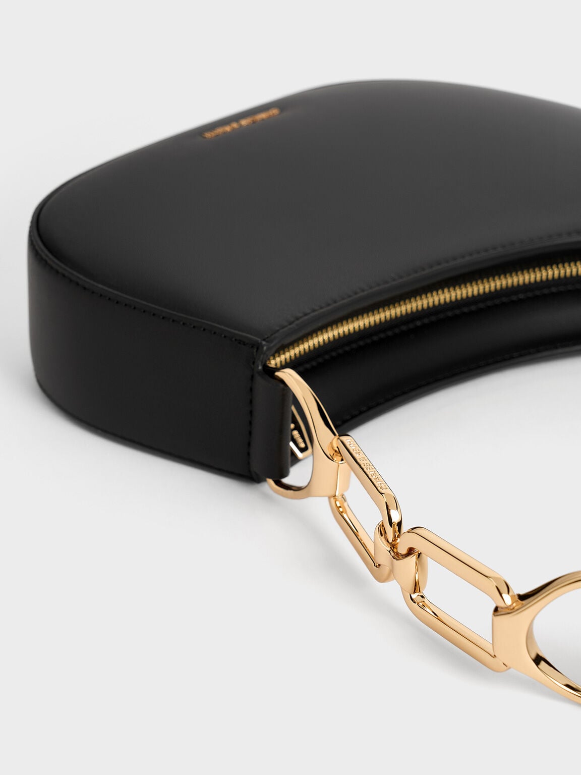 CHARLES & KEITH Top Pick / Agatha Chain-Strap Shoulder Bag - Black