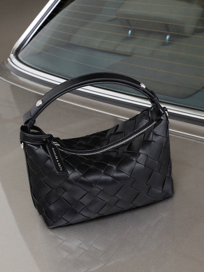 CHARLES & KEITH Special Offer / Ivette Woven Shoulder Bag - Noir