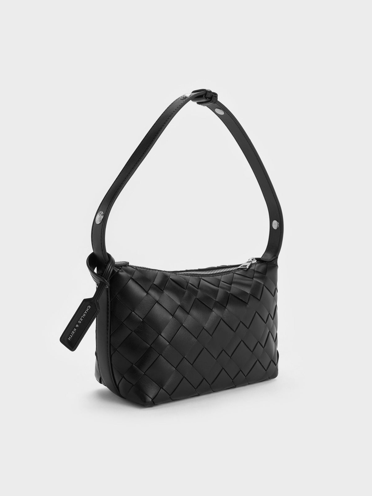 CHARLES & KEITH Special Offer / Ivette Woven Shoulder Bag - Noir