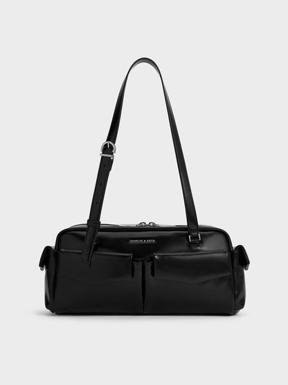 CHARLES & KEITH Sale / Rachel Multi-Pocket Shoulder Bag - Noir