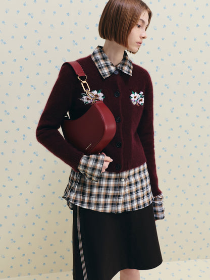 CHARLES & KEITH Recommended / Agatha Chain-Strap Shoulder Bag - Burgundy