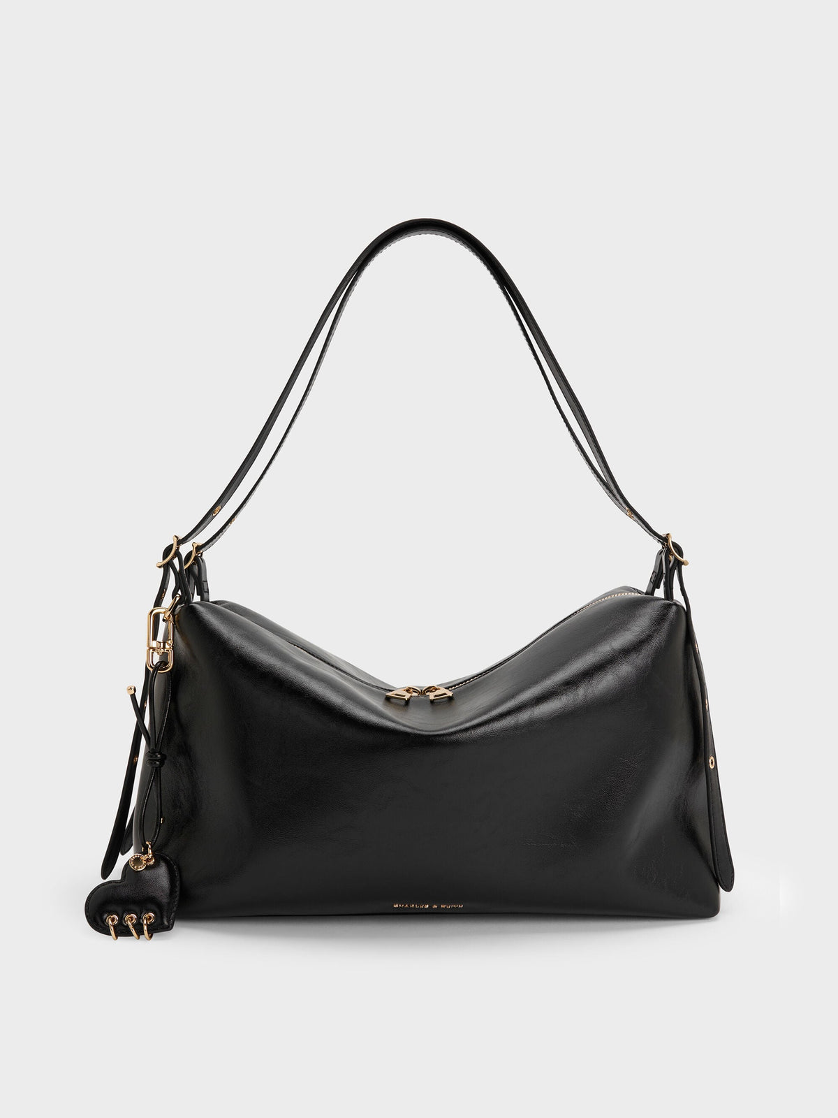 CHARLES & KEITH Classic / Rey Slouchy Shoulder Bag - Black