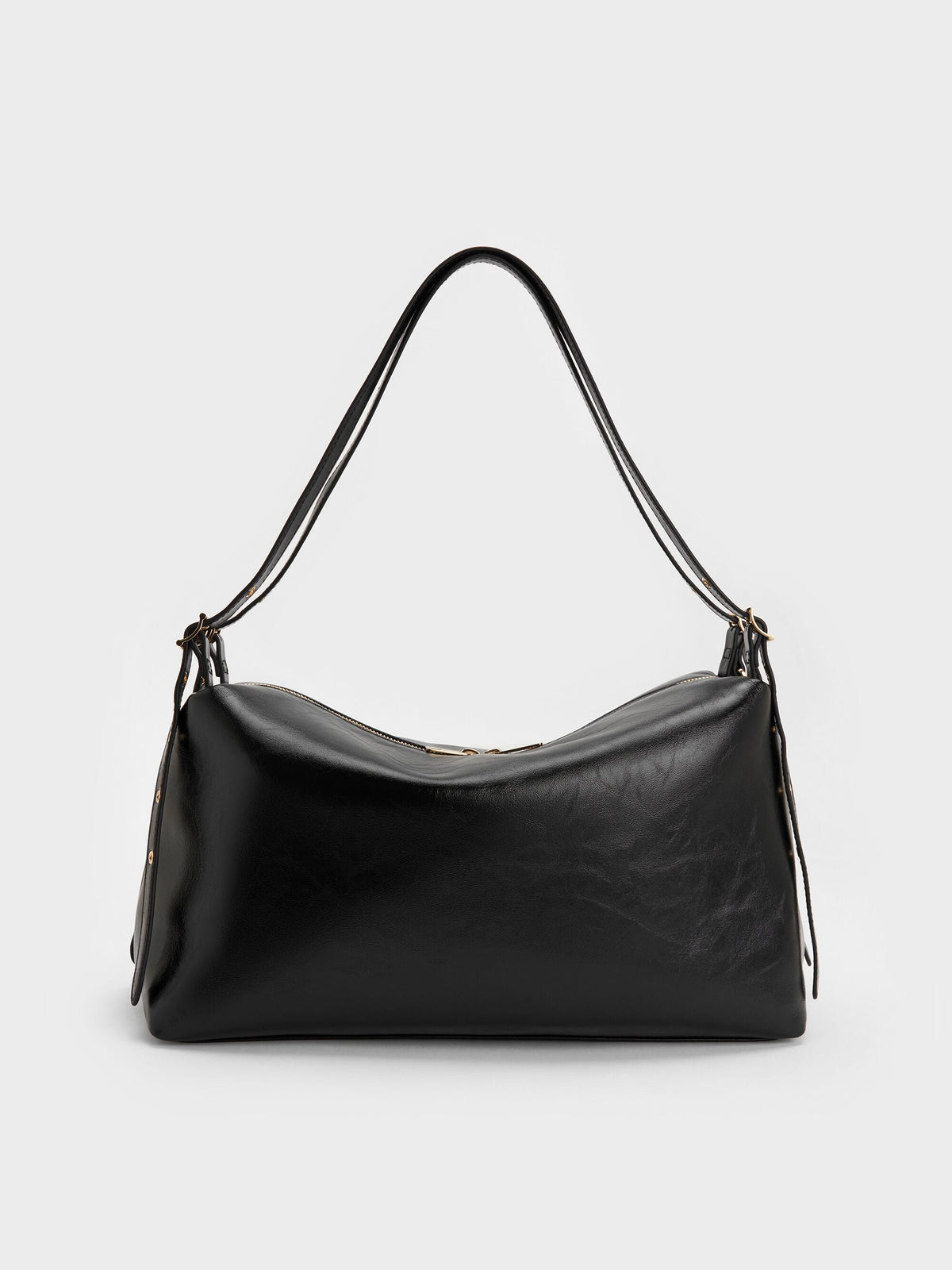 CHARLES & KEITH Classic / Rey Slouchy Shoulder Bag - Black