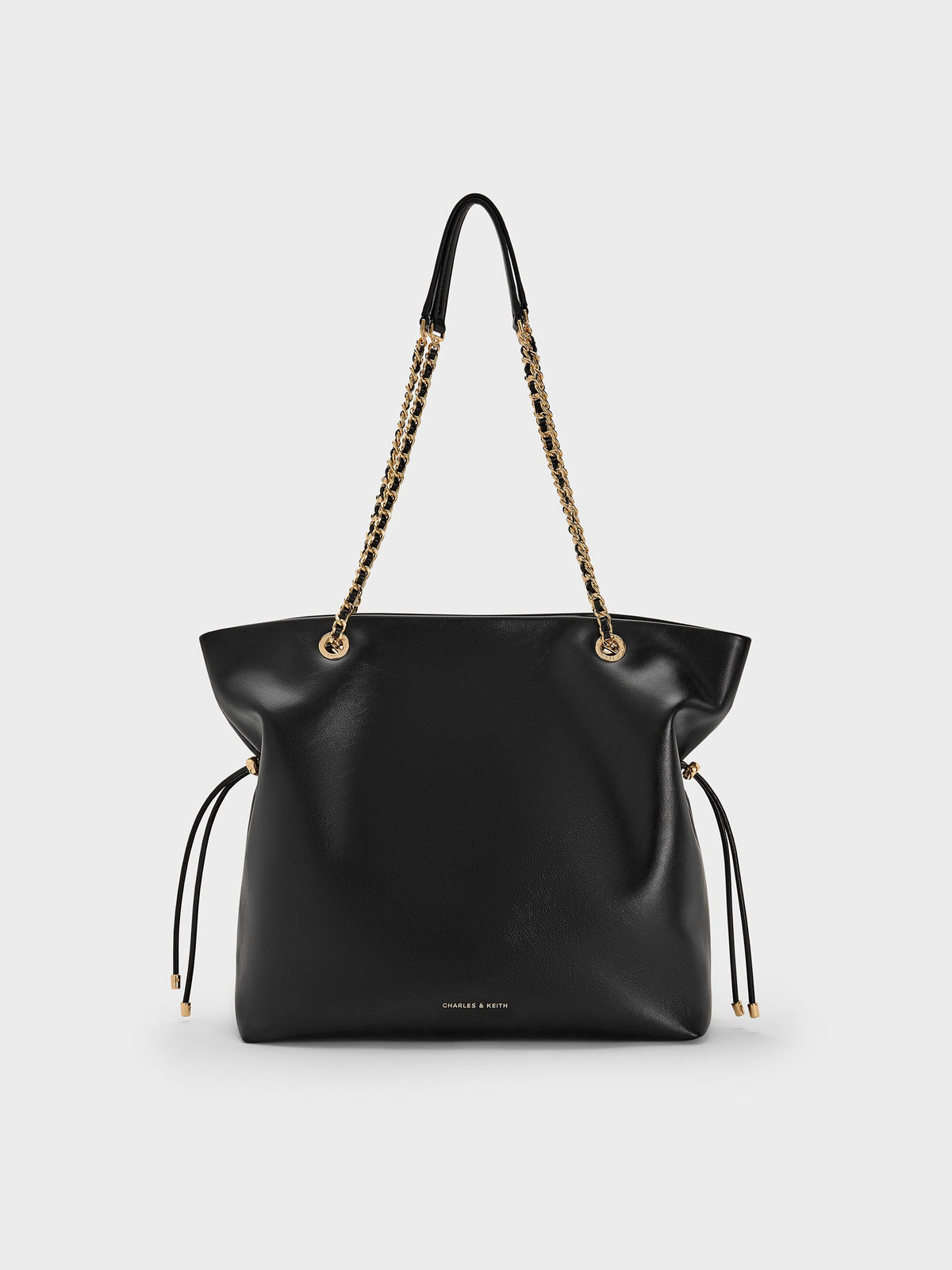 CHARLES & KEITH Featured / Arya Braided-Chain Tote Bag - Black