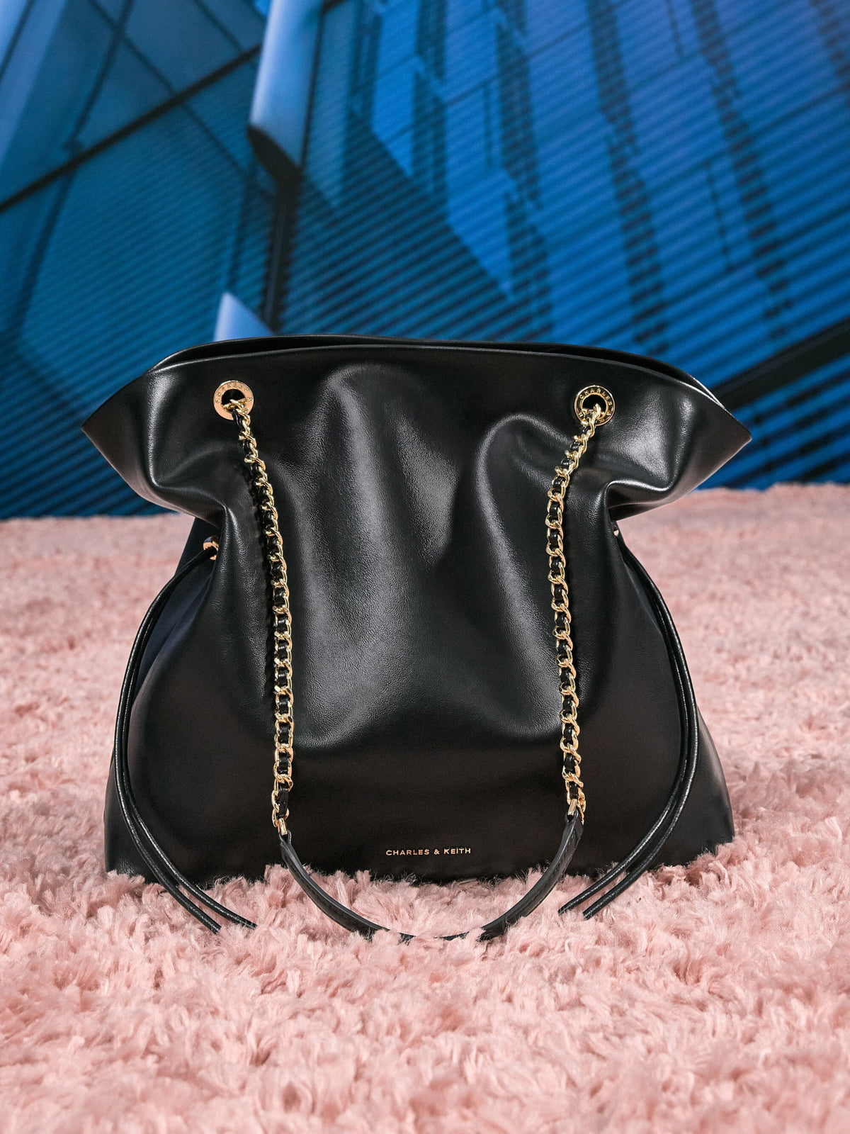 CHARLES & KEITH Featured / Arya Braided-Chain Tote Bag - Black