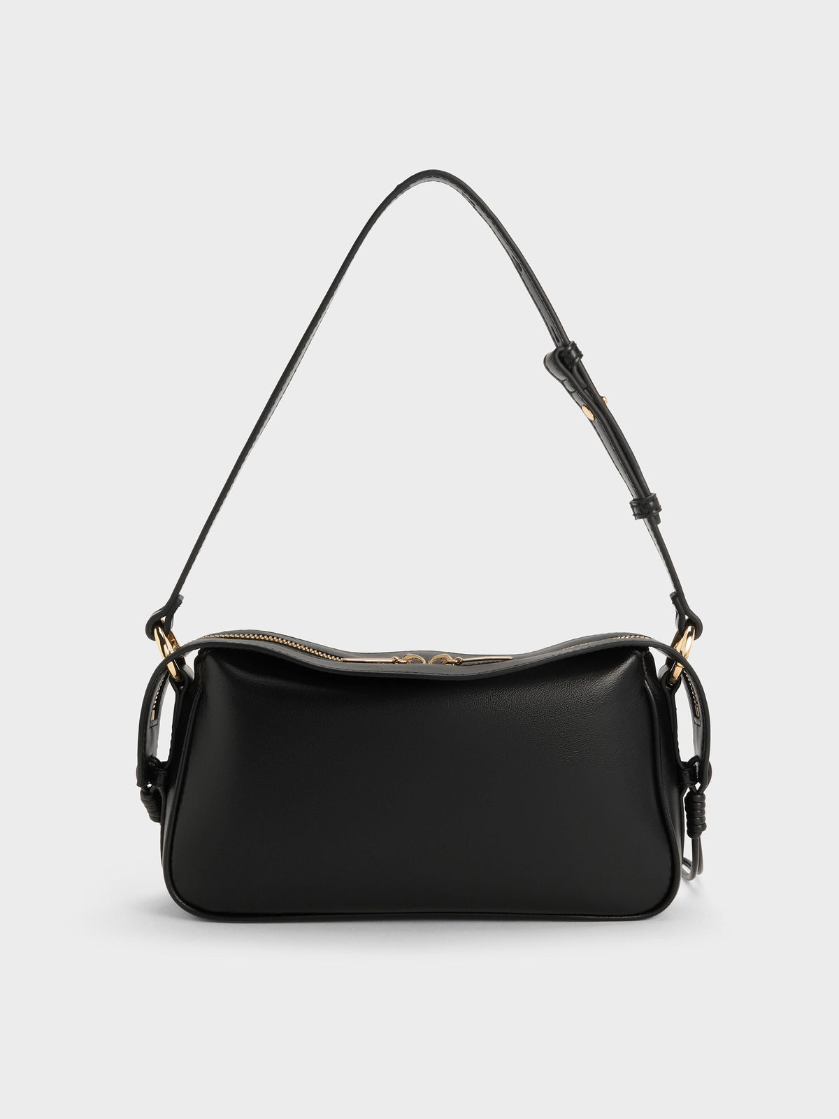 CHARLES & KEITH Great Value / Mini Haylen Braided-Charm Shoulder Bag - Black