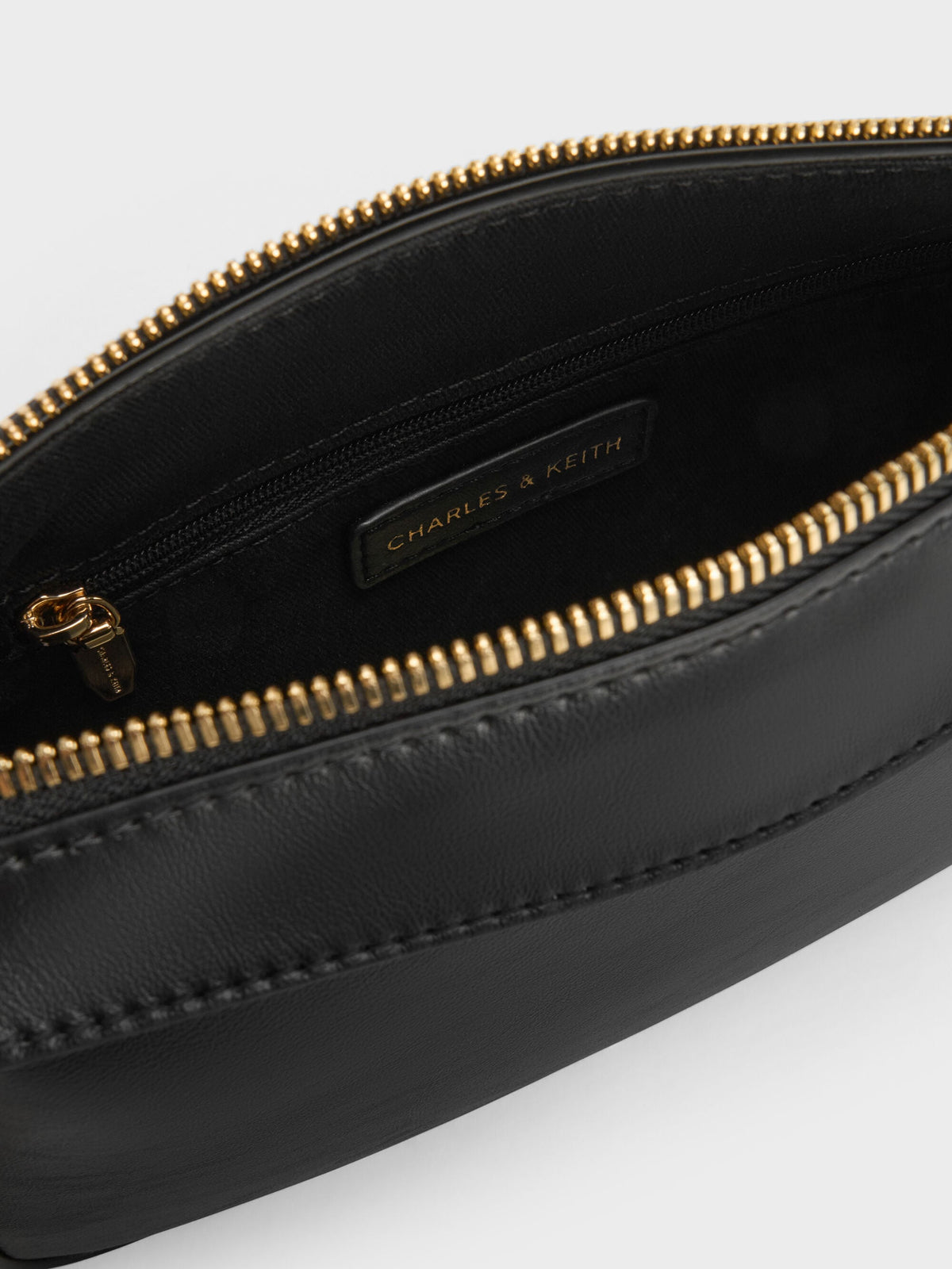CHARLES & KEITH Great Value / Mini Haylen Braided-Charm Shoulder Bag - Black