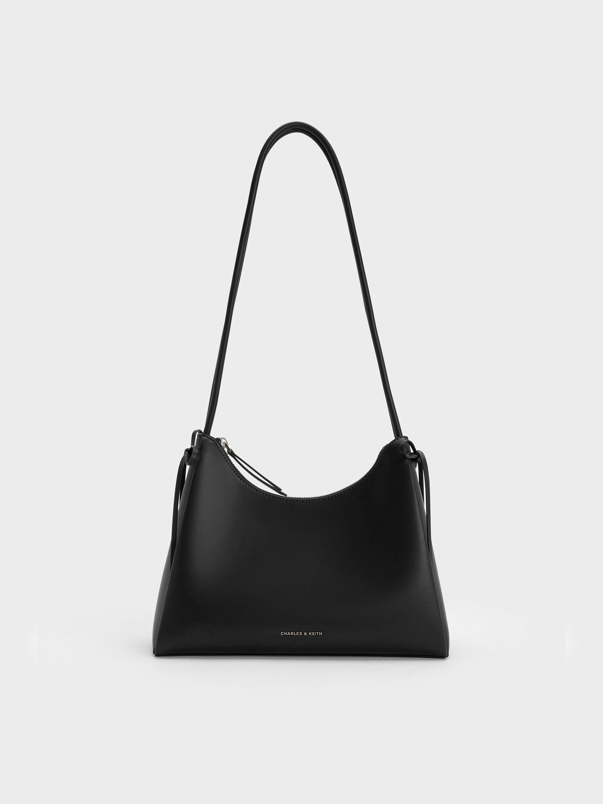CHARLES & KEITH Classic / Hazel Bow Hobo Bag - Noir