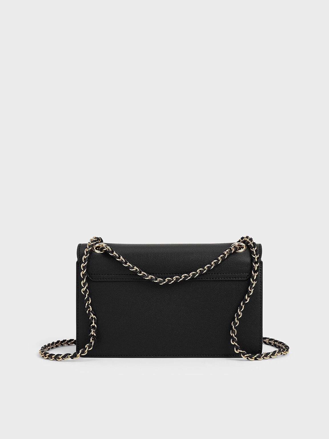 CHARLES & KEITH Exclusive / Everline Braided-Strap Shoulder Bag - Black