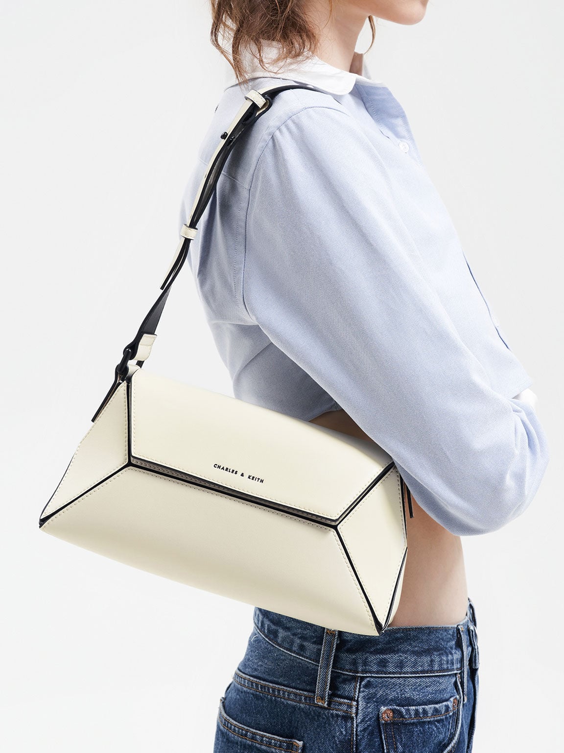 CHARLES & KEITH Quality / Nasrin Geometric Shoulder Bag - Multi