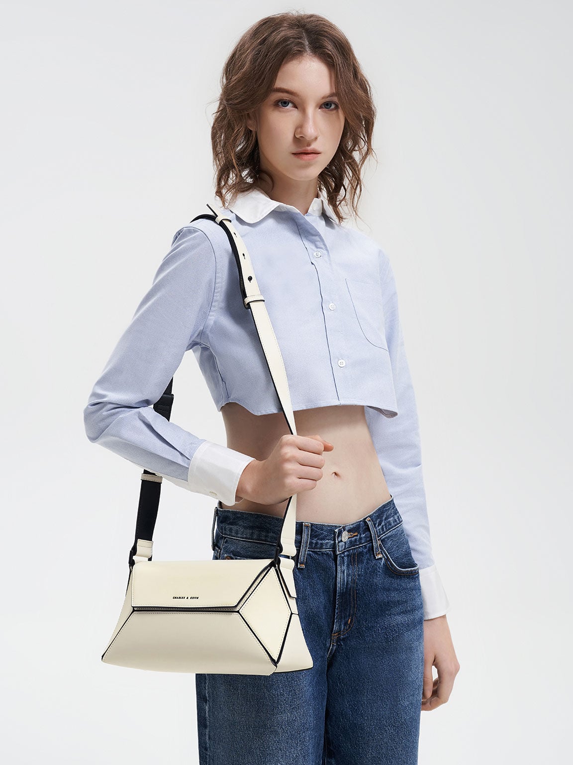 CHARLES & KEITH Quality / Nasrin Geometric Shoulder Bag - Multi