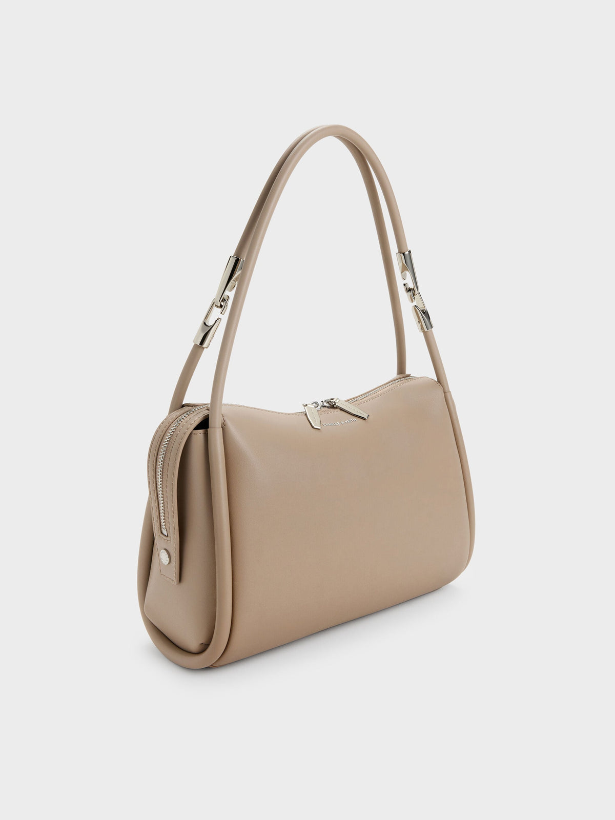CHARLES & KEITH Latest / Lyla Tubular Slouchy Shoulder Bag - Taupe