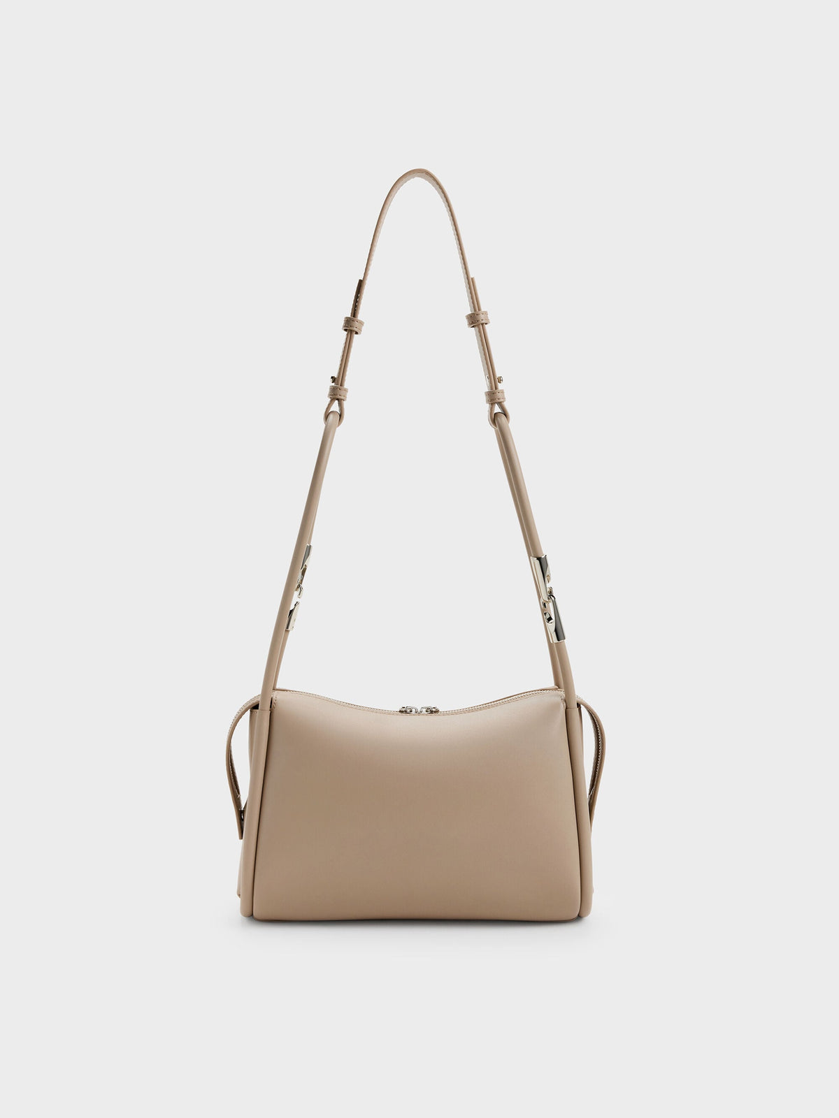 CHARLES & KEITH Latest / Lyla Tubular Slouchy Shoulder Bag - Taupe