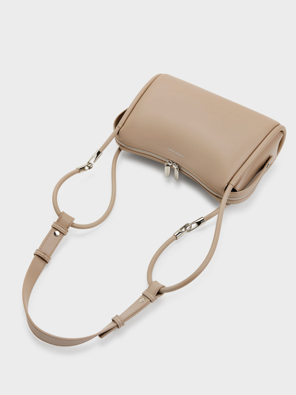 CHARLES & KEITH Latest / Lyla Tubular Slouchy Shoulder Bag - Taupe