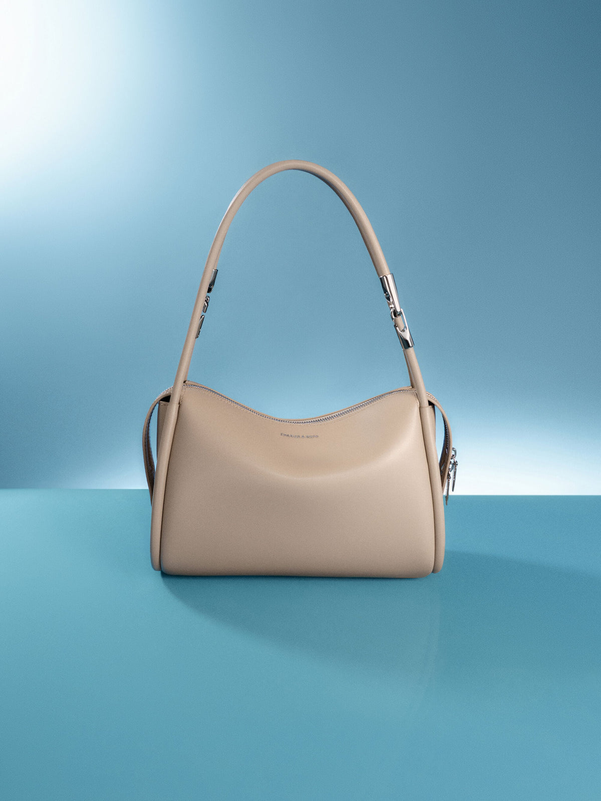 CHARLES & KEITH Latest / Lyla Tubular Slouchy Shoulder Bag - Taupe