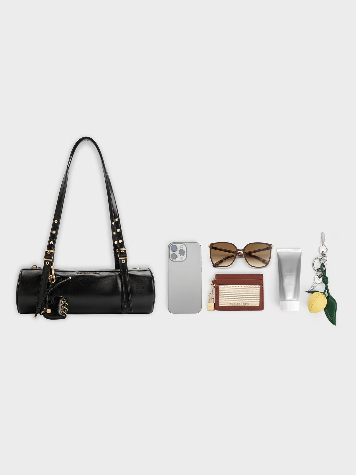 CHARLES & KEITH Hot Sale / Rey Elongated Shoulder Bag - Black