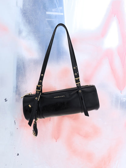 CHARLES & KEITH Hot Sale / Rey Elongated Shoulder Bag - Black