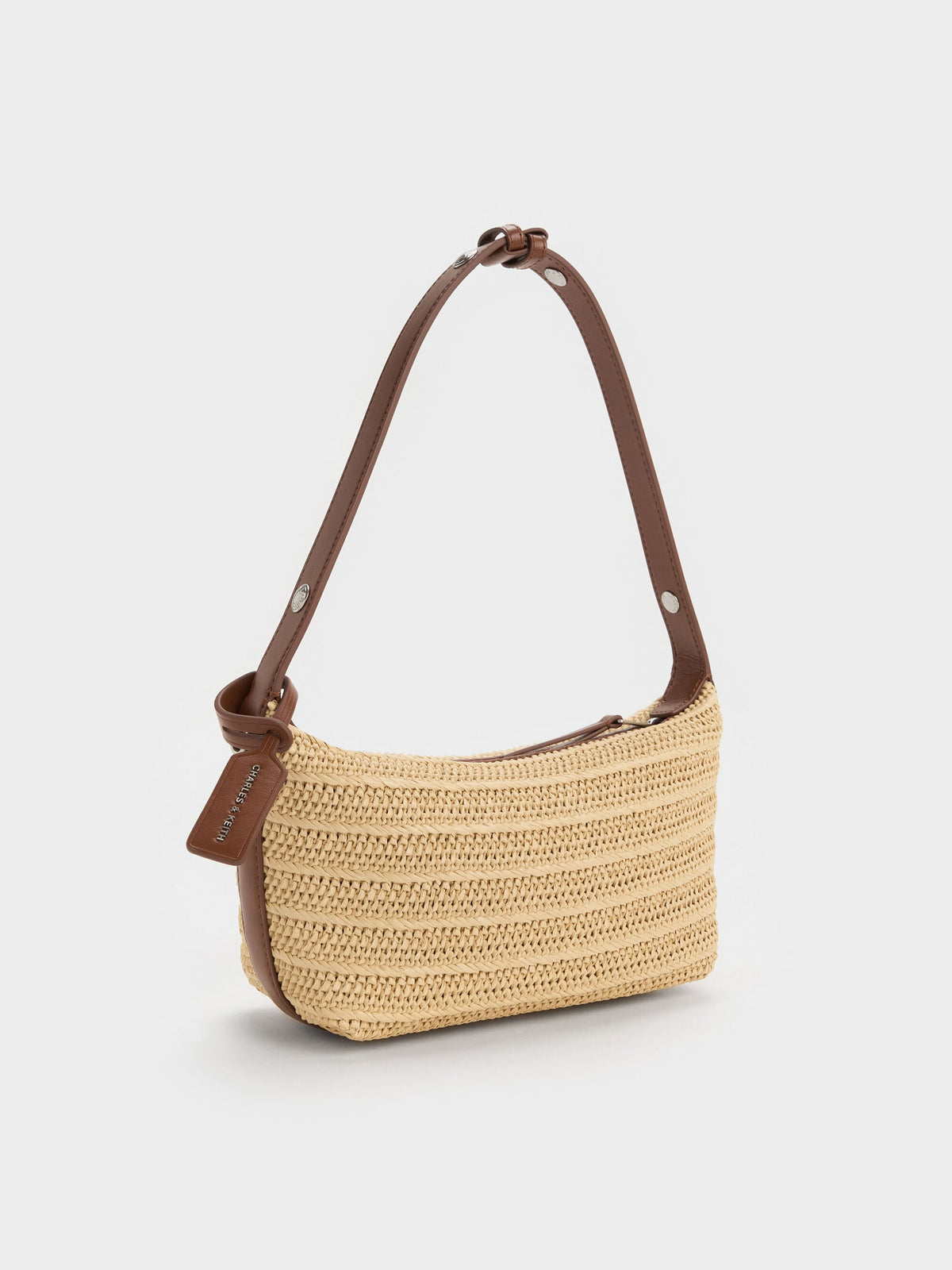 CHARLES & KEITH New / Ivette Raffia Woven Shoulder Bag - Multi