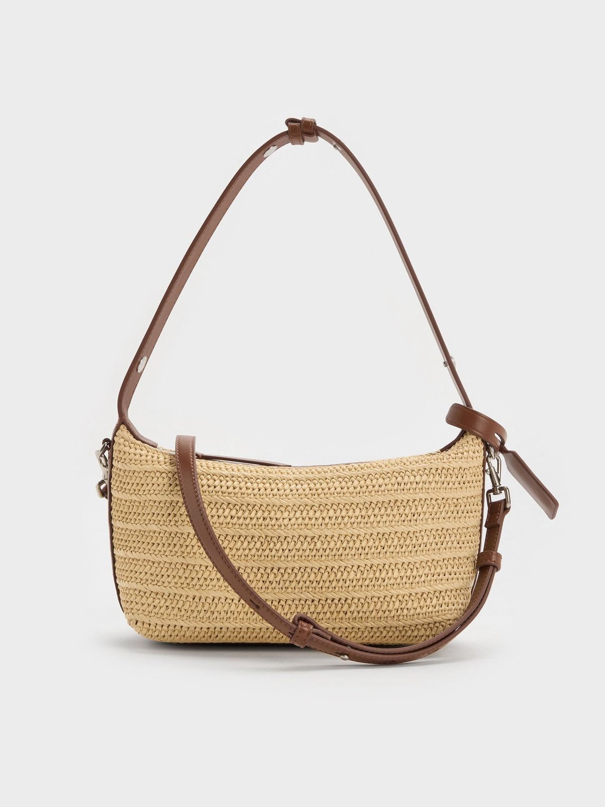 CHARLES & KEITH New / Ivette Raffia Woven Shoulder Bag - Multi