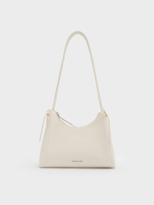 CHARLES & KEITH Popular / Hazel Bow Hobo Bag - Cream