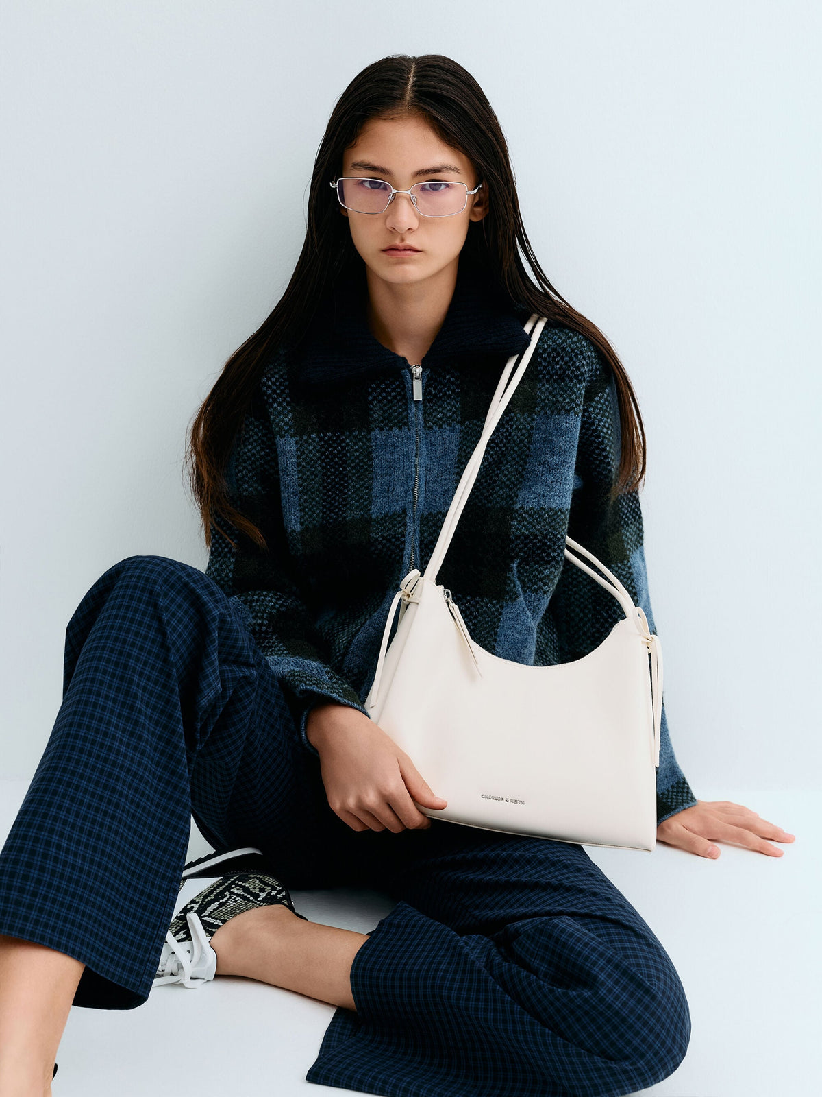 CHARLES & KEITH Popular / Hazel Bow Hobo Bag - Cream