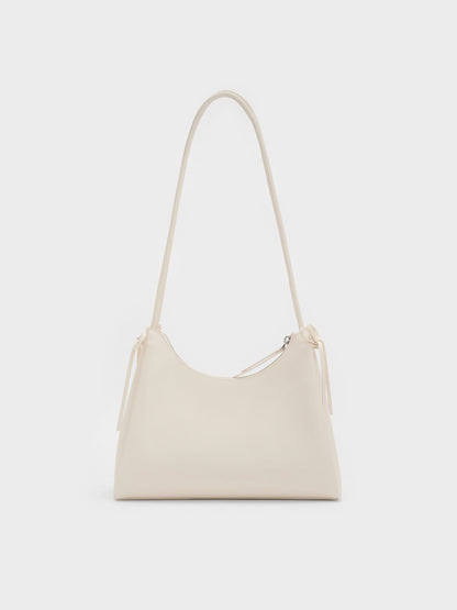 CHARLES & KEITH Popular / Hazel Bow Hobo Bag - Cream