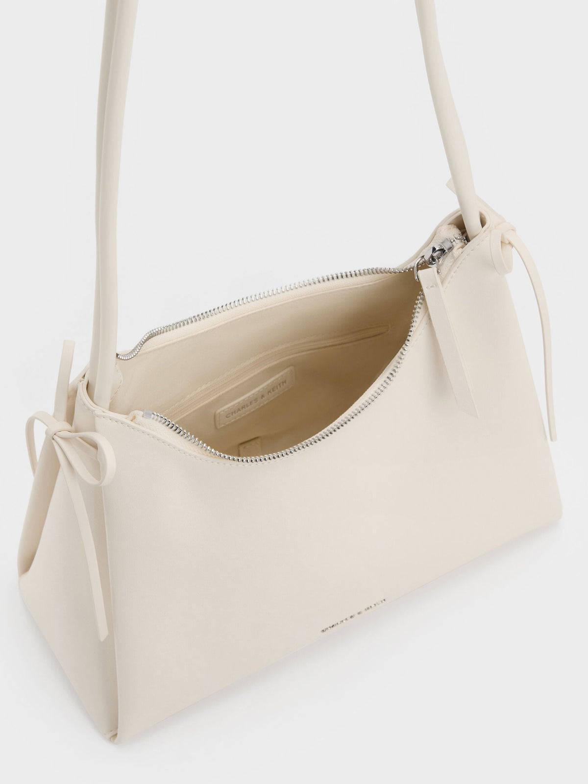 CHARLES & KEITH Popular / Hazel Bow Hobo Bag - Cream