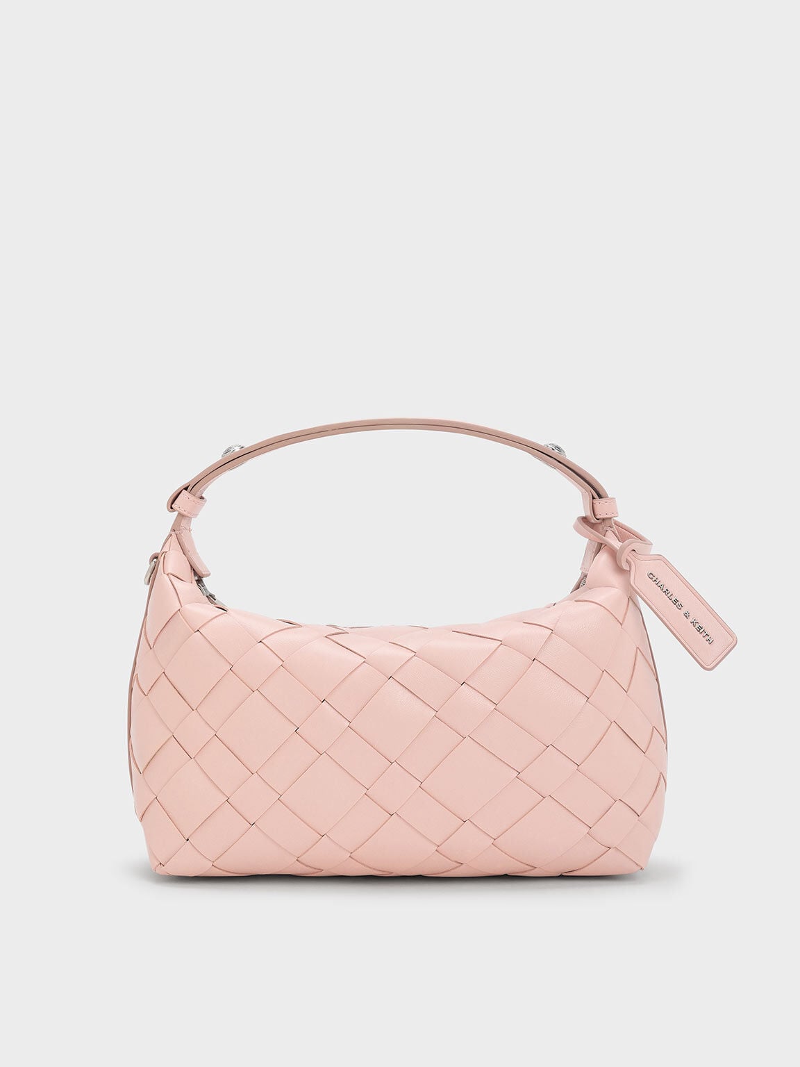CHARLES & KEITH Quality / Ivette Woven Shoulder Bag - Light Pink