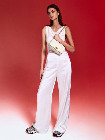 CHARLES & KEITH New / Arwen Diamond-Quilt Shoulder Bag - Cream