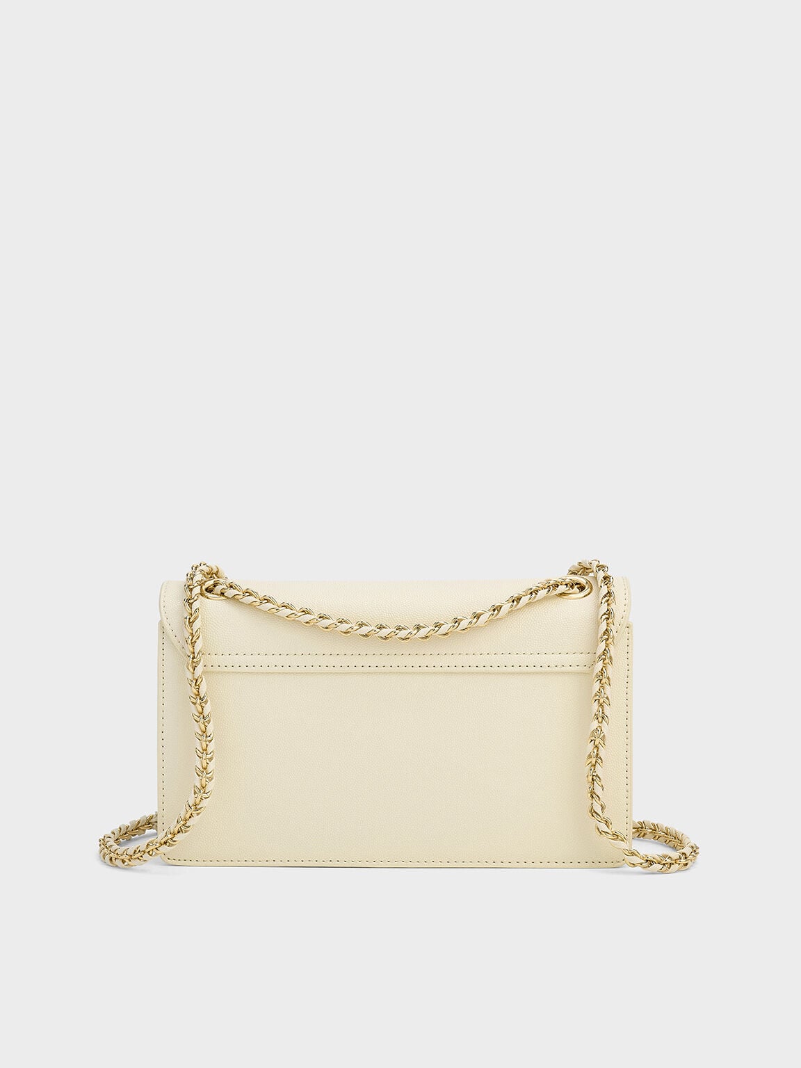 CHARLES & KEITH Recommended / Everline Braided-Strap Shoulder Bag - Cream