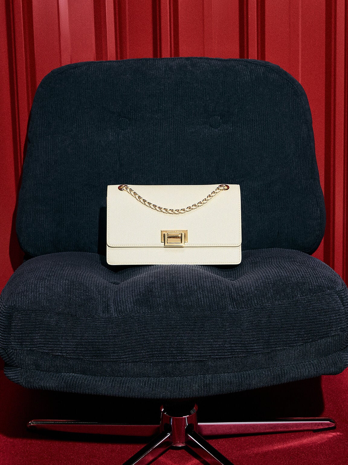 CHARLES & KEITH Recommended / Everline Braided-Strap Shoulder Bag - Cream