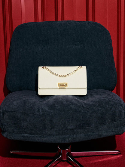 CHARLES & KEITH Recommended / Everline Braided-Strap Shoulder Bag - Cream