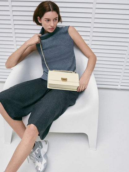 CHARLES & KEITH Recommended / Everline Braided-Strap Shoulder Bag - Cream