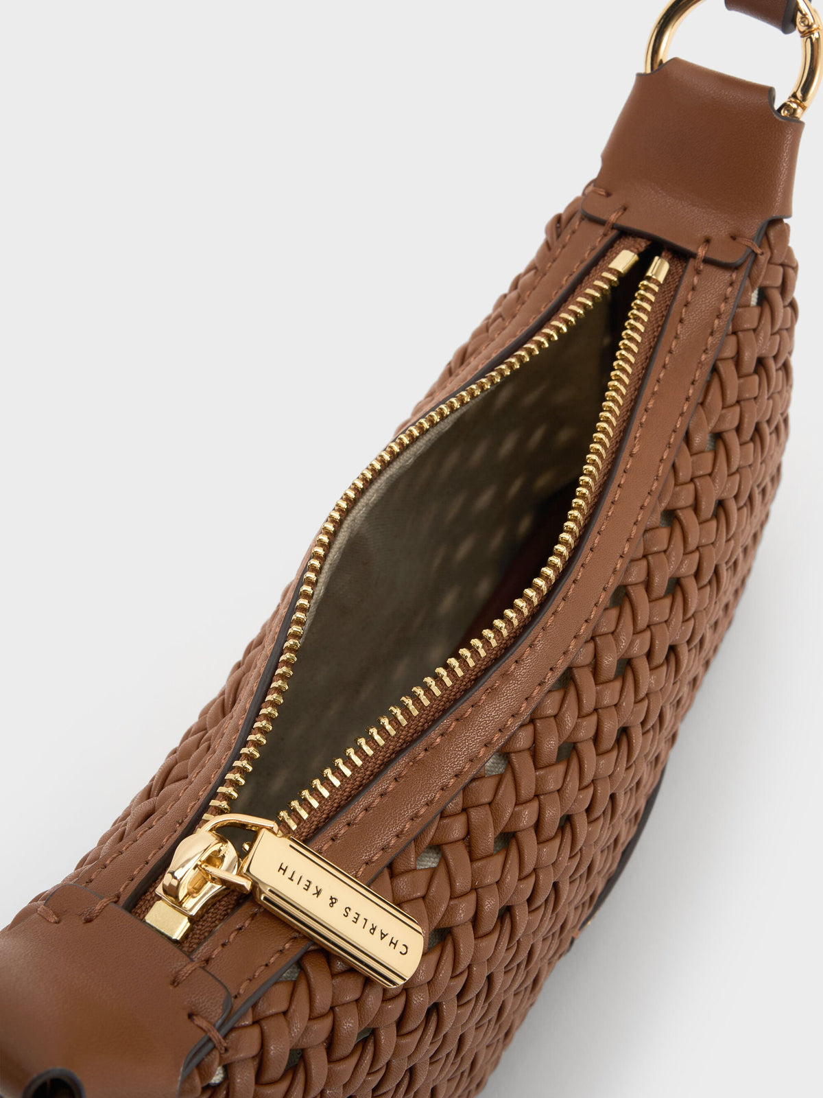 CHARLES & KEITH Exclusive / Mini Calla Woven Shoulder Bag - Chocolate